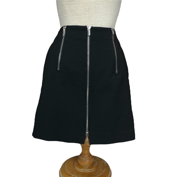 French Connection Full Zipper Front Mini Pencil Skirt in Black Size 0 - Picture 5 of 13